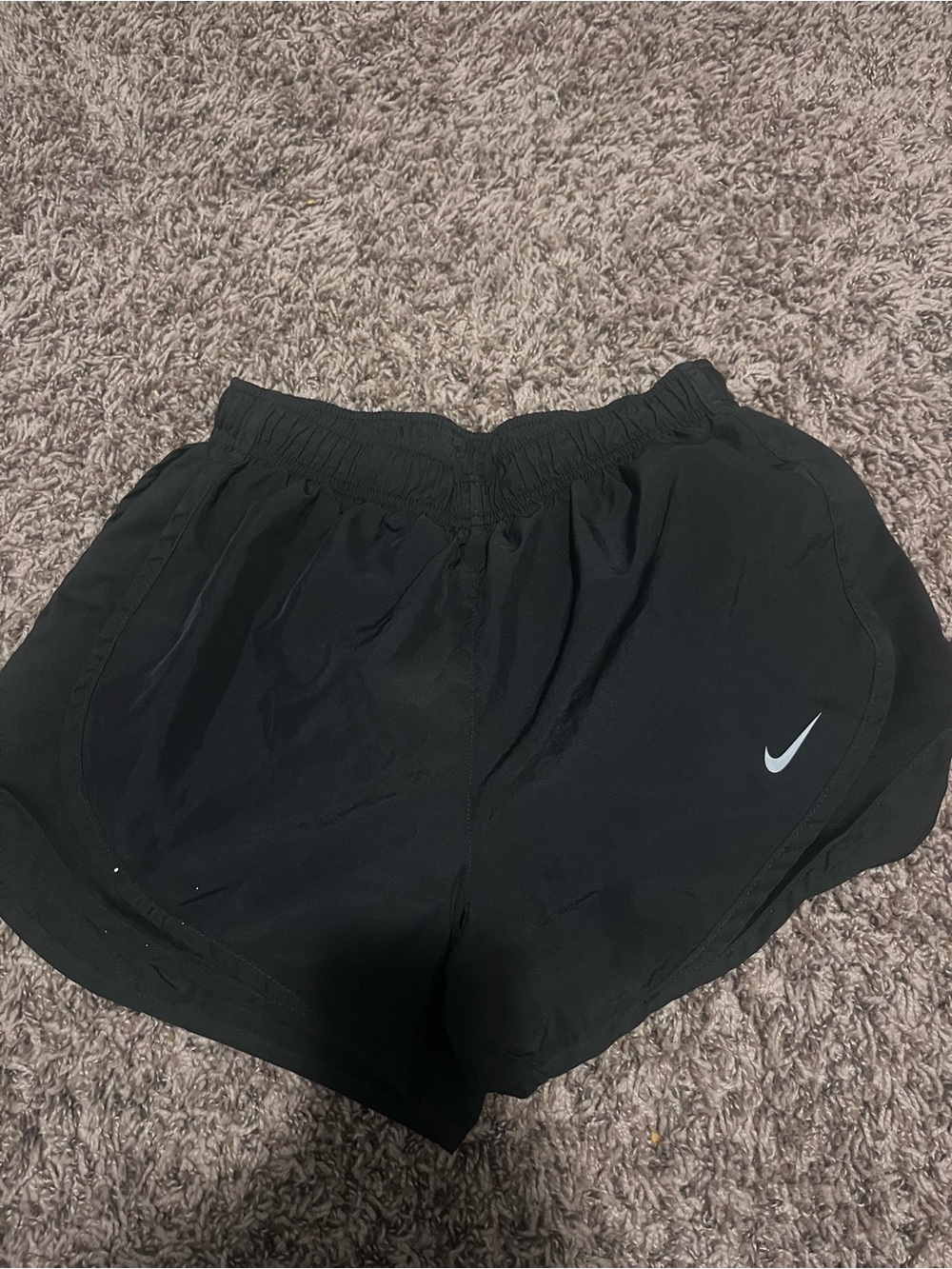 Nike Black Dri-FIT Athletic Shorts with White Logo